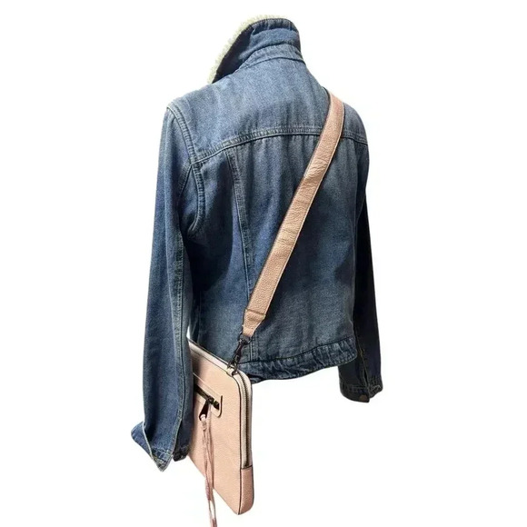 Rebecca Minkoff Regan Sleeve Leather 13" MacBook/Laptop Bag w/ Strap Slim Pink - Picture 11 of 16